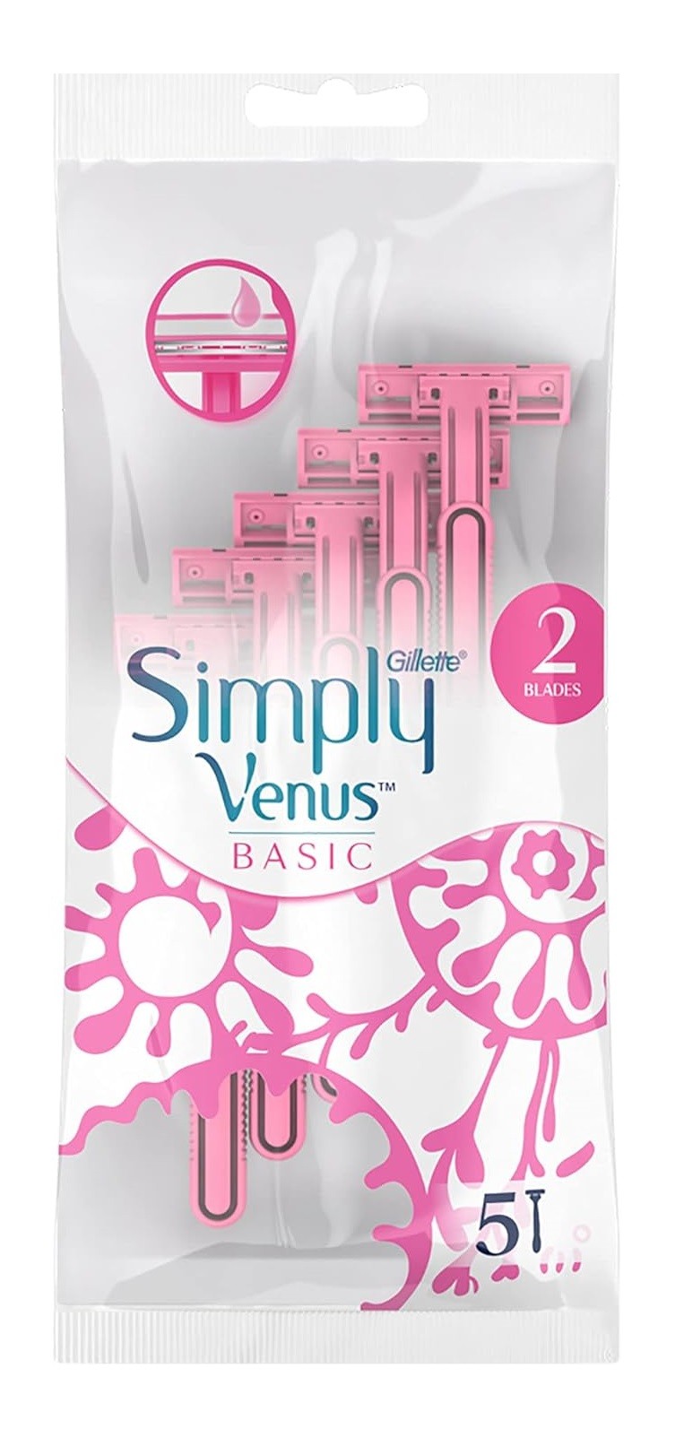 Gillete Simply Venüs Basic 2 Kullan At Kadın Tıraş Bıçağı 5'li