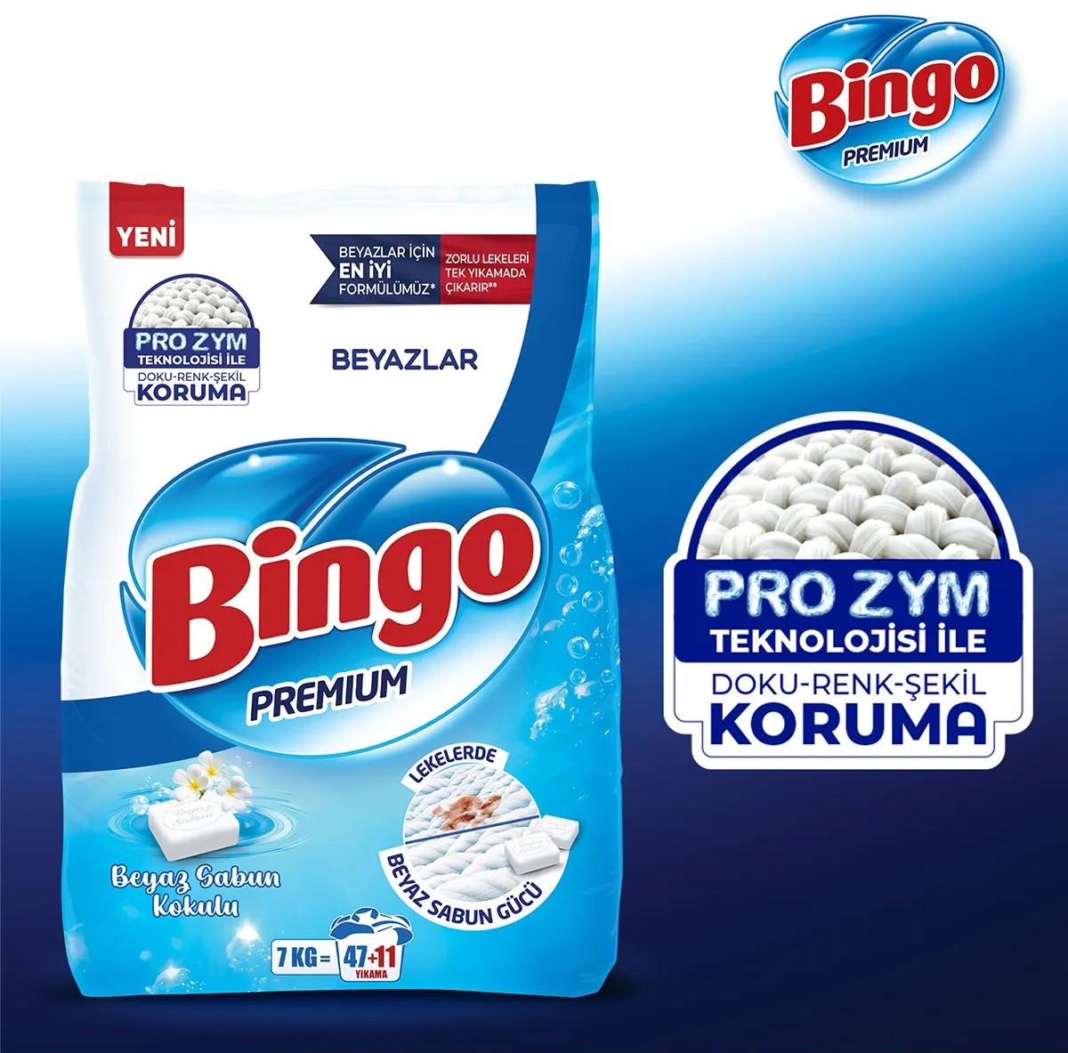 Bingo Premium Beyazlar Toz Çamaşır Deterjanı 7 KĞ