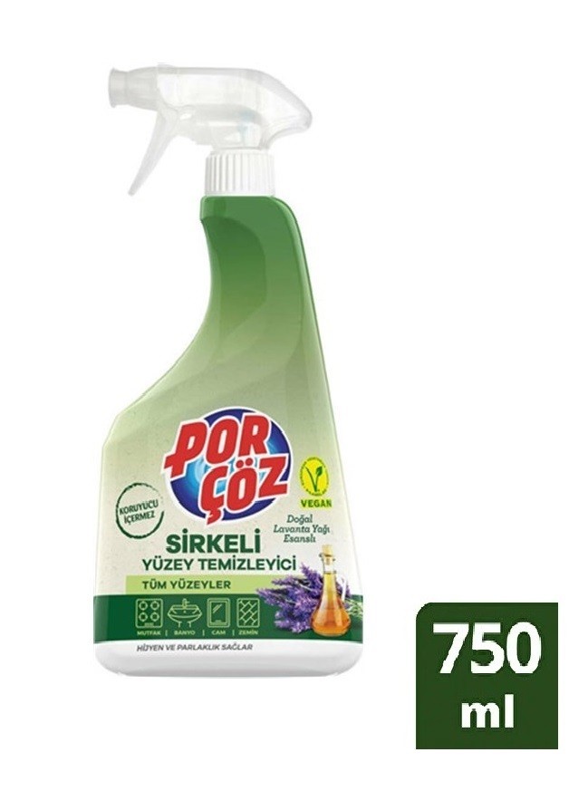 Porçöz Sirkeli Yüzey Sprey Temizleyici 750 Ml