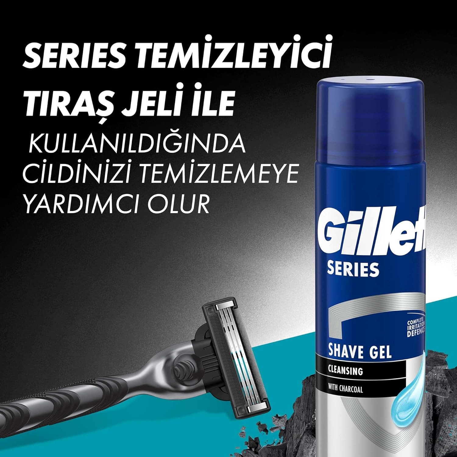 Gillette Mach3 Charcoal Tıraş Makinesi + 2 Yedek Bıçağı