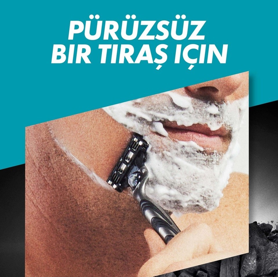 Gillette Mach3 Charcoal Yedek Tıraş Bıçağı 2 Adet