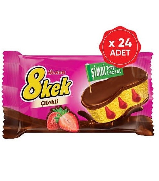 Ülker 8 Kek Çilekli 55 Gr 24 Adet