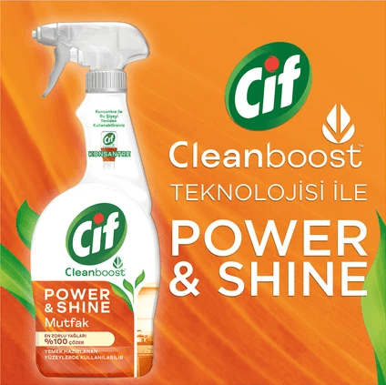 Cif Clean Boost Mutfak Sprey Temizleyici 750 Ml