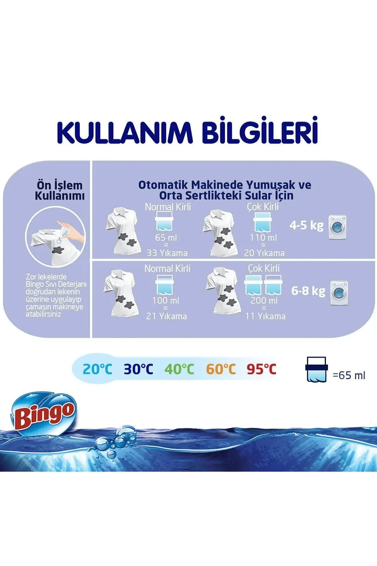 Bingo Sıvı Deterjan 40 Yıkama 2600 Ml