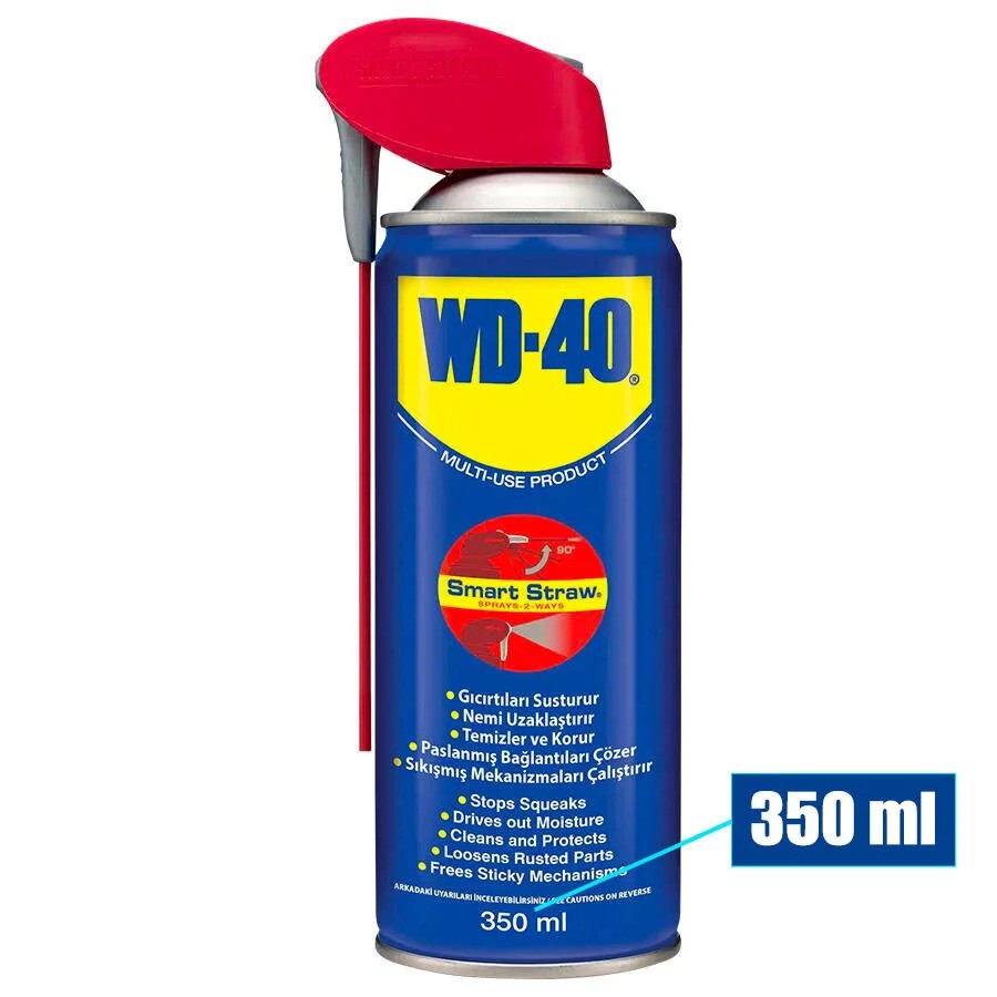 WD-40 Kaybolmayan Pipetli Çok Amaçlı Pas Sökücü Ve Koruyucu Sprey 350 Ml