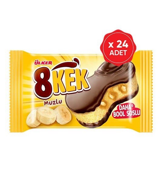 Ülker 8 Kek Muzlu 55 Gr 24 Adet