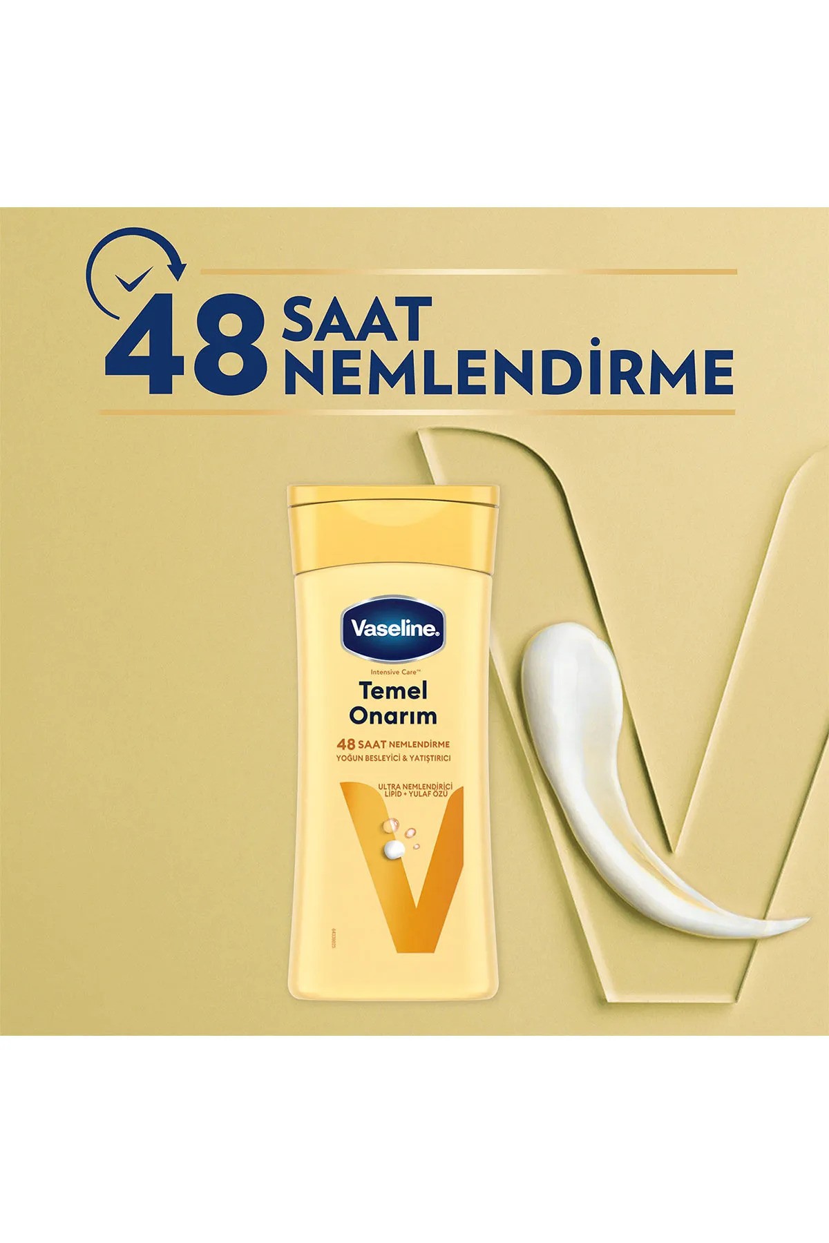 Vaseline Intensive Care Temel Onarım 48 Saat Nemlendirme Vücut Losyonu 200 Ml