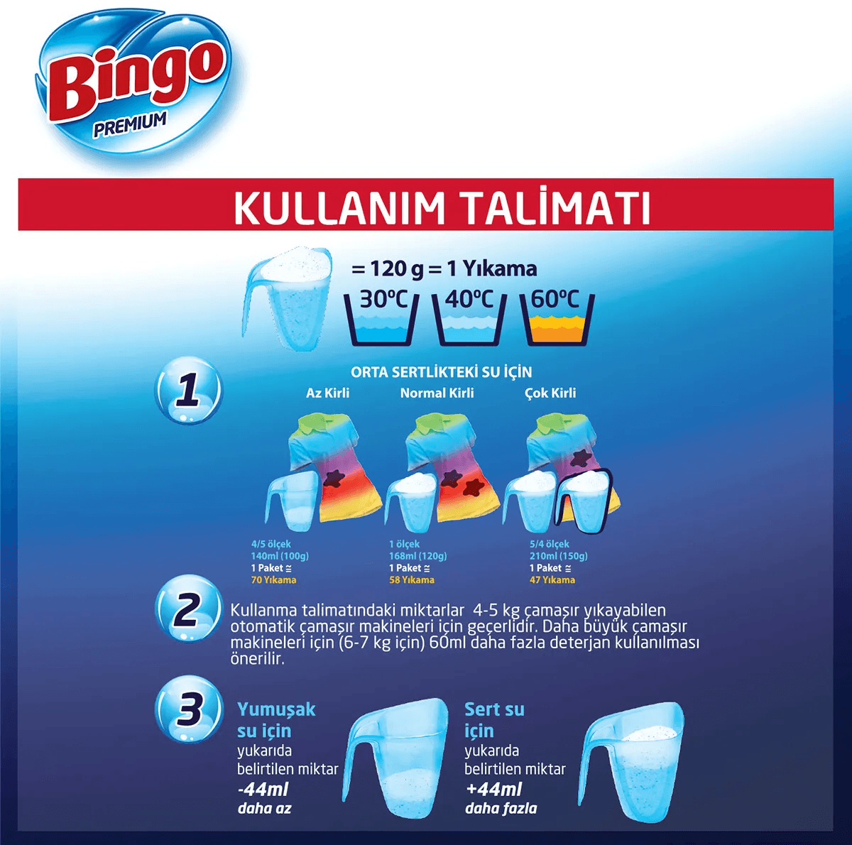 Bingo Premium Renkliler Toz Çamaşır Deterjanı 7 KĞ