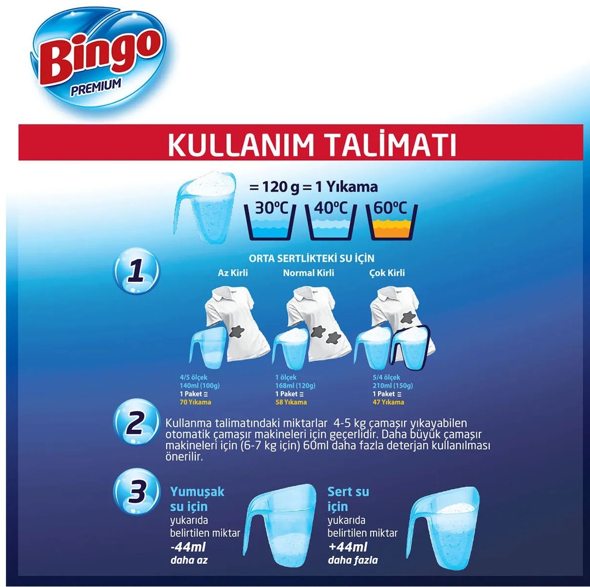 Bingo Premium Beyazlar Toz Çamaşır Deterjanı 7 KĞ