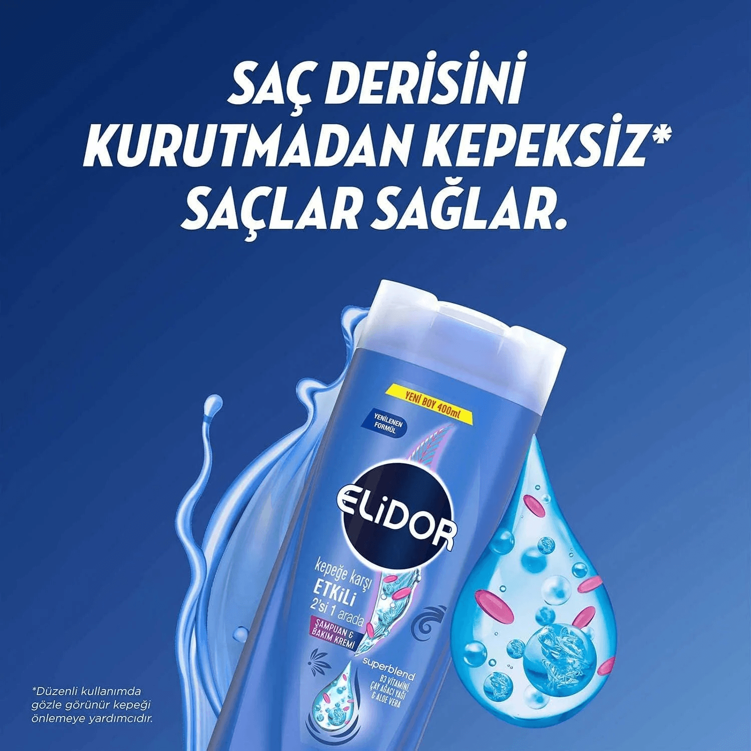 Elidor Kepeğe Karşı Etkili 2's İ 1 Arada Şampuan&Bakım Kremi 400 Ml