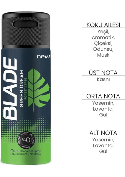 Blade 48 Saat Etkili Deodorant 150 Ml