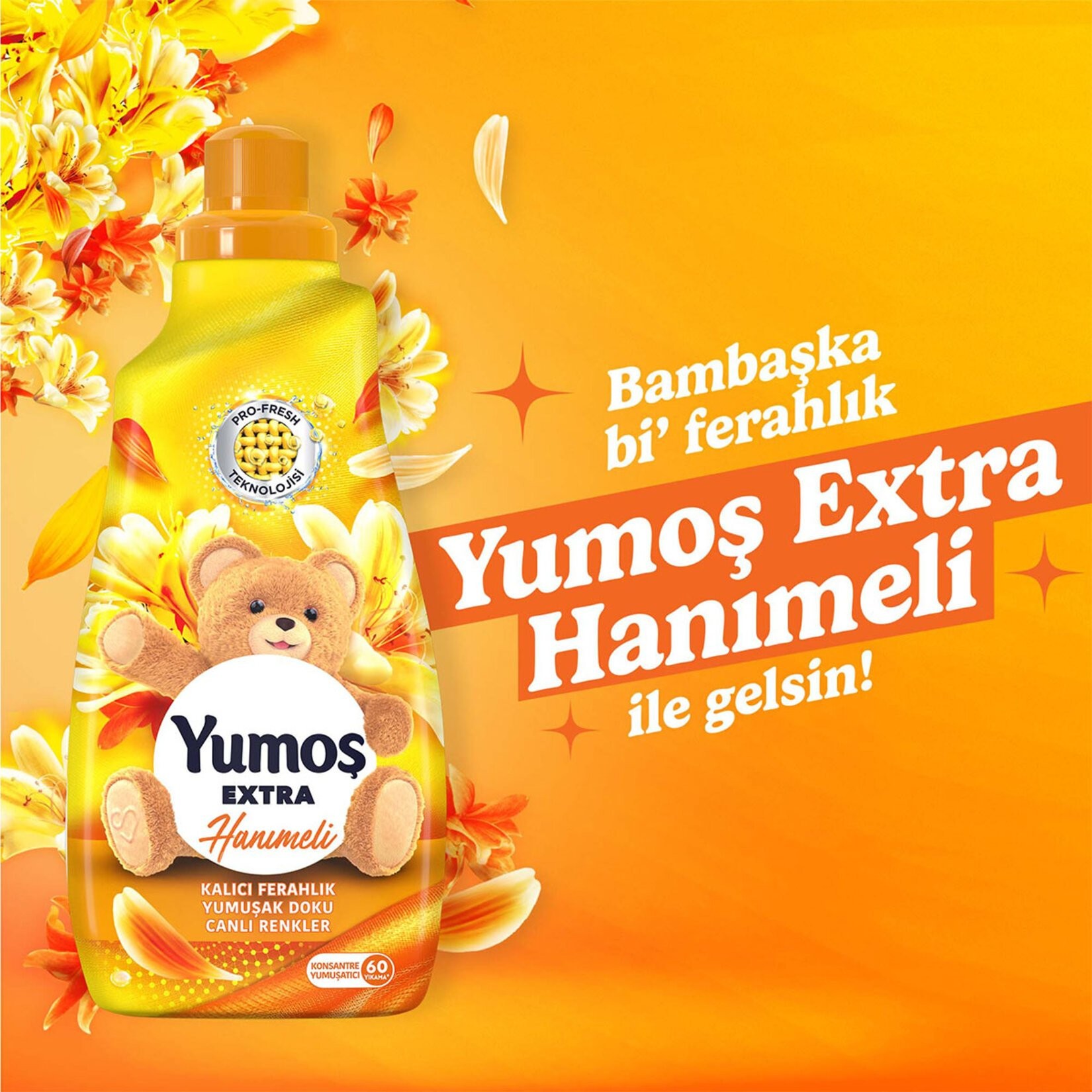 Yumoş Extra Konsantre Yumuşatıcı 60 Yıkama 1440 ML