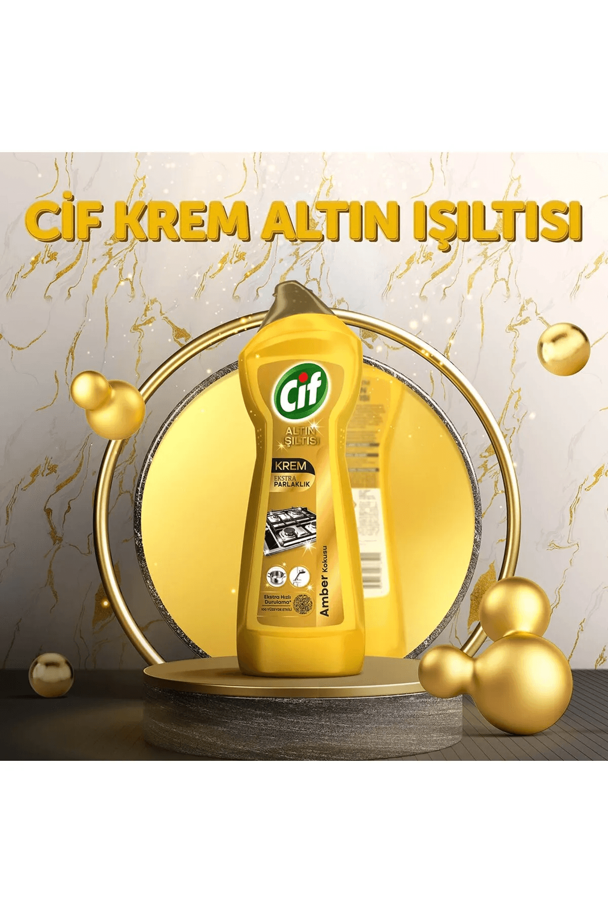 Cif Gold Amber Kokusu Krem Temizleyici 750 Ml