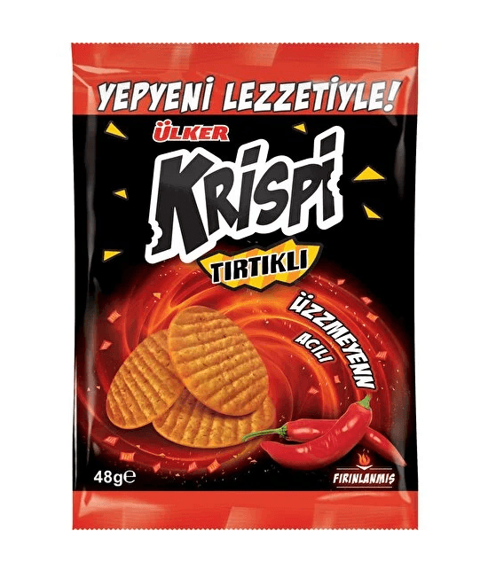 Ülker Krispi Tırtıklı Üzmeyen Acılı Kraker 48 Gr 20 Paket