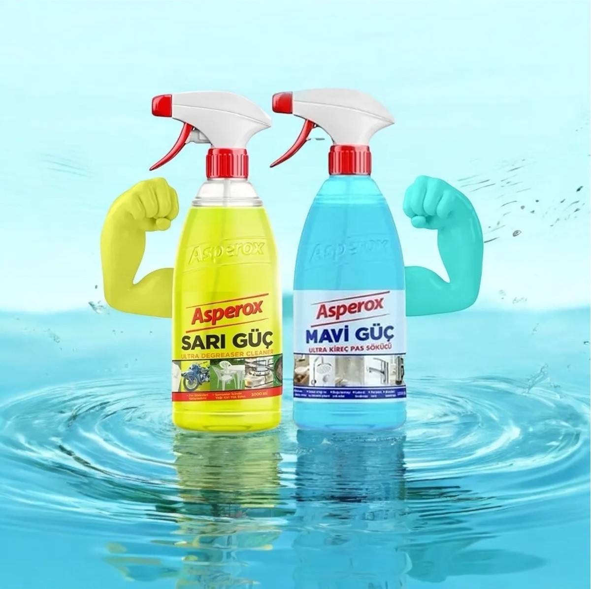 Asperox Sarı Güç+Mavi Güç 2'li Set 1000 Ml*2