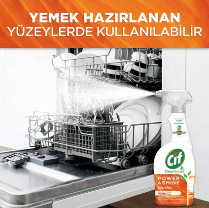 Cif Clean Boost Mutfak Sprey Temizleyici 750 Ml