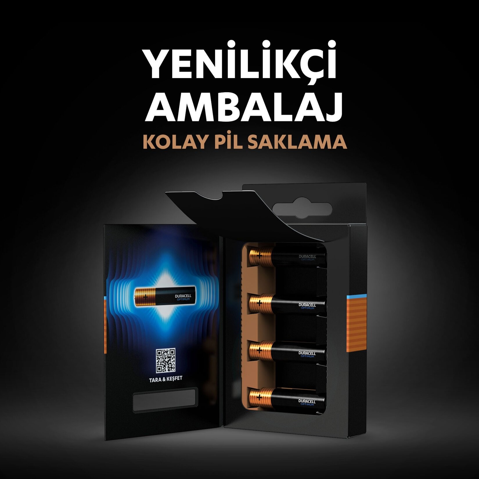 Duracell Optimum Alkalin AAA 4 İnce Kalem Pil (MX2400) 4 Adet