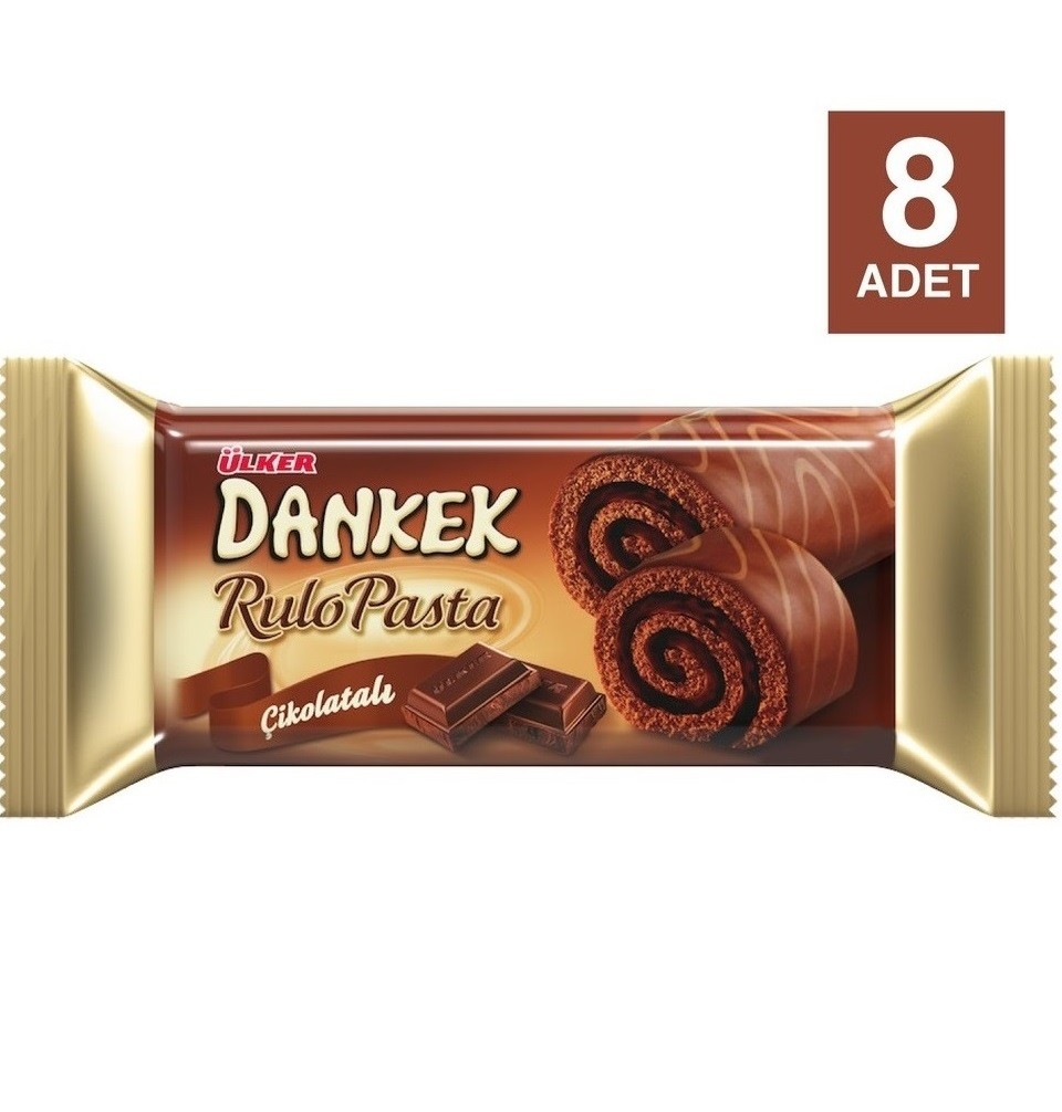 Ülker Dankek Rulo Pasta Çikolatalı 235 Gr 8'li