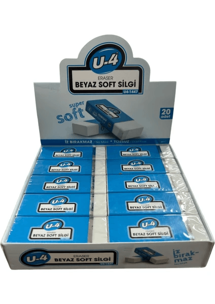 U-4 Eraser Soft Silgi 20 Adet