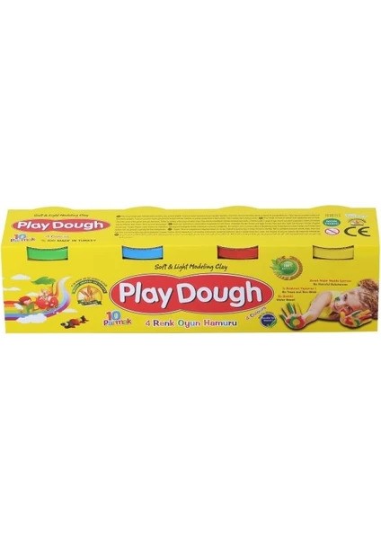 Play Dough 10 Parmak 4 Renk Oyun Hamuru 440 Gr 4'lü