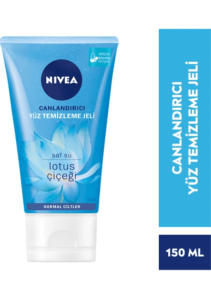 Nivea Canlandırıcı Normal&Karma Ciltler Lotus Çiçeği Özü Yüz Temizleme Jeli 150 Ml