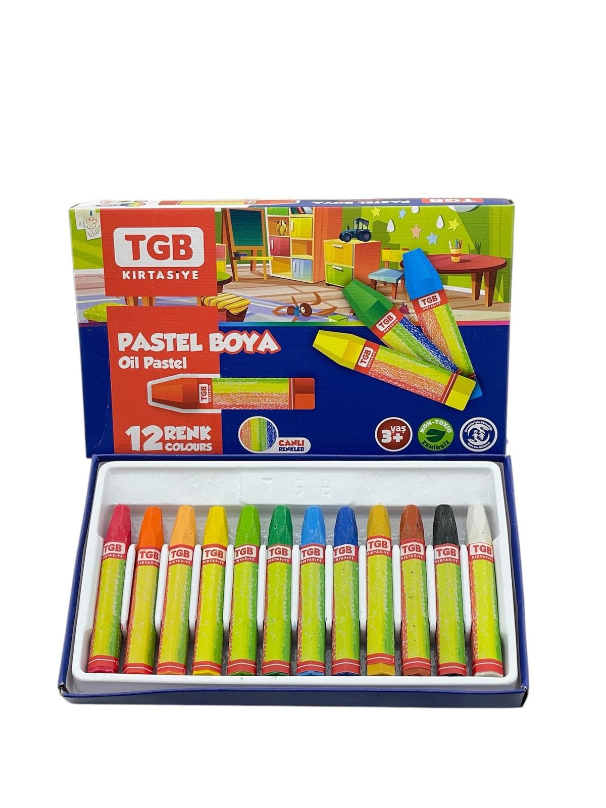 Tgb Kırtasiye Pastel Boya Kalemi Tgb-743a 12 Adet