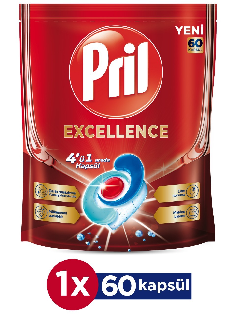 Pril Excellence 4'ü 1 Arada Kapsül 60'lı