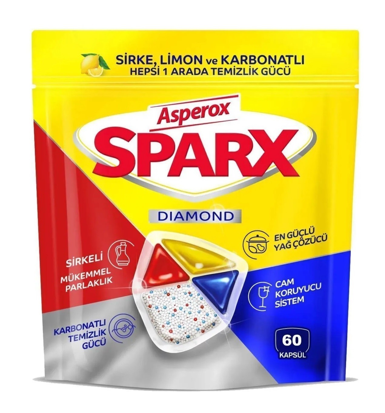 Asperox Sparx Diamond Bulaşık Mak. Tableti 60'lı