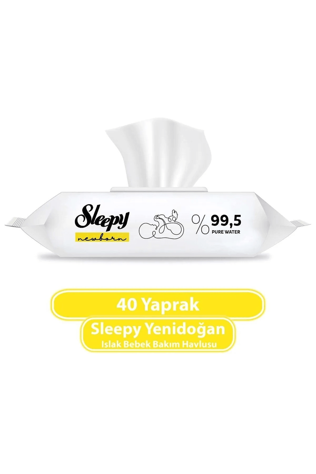 Sleepy Yenidoğan Islak Bebek Havlusu 3*40 Adet