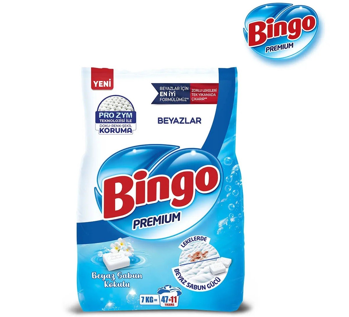 Bingo Premium Beyazlar Toz Çamaşır Deterjanı 7 KĞ