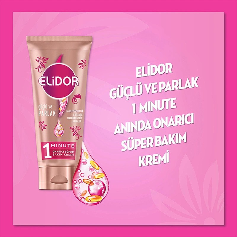 Elidor Güçlü Ve Parlak Onarıcı Süper Bakım Kremi 170 Ml