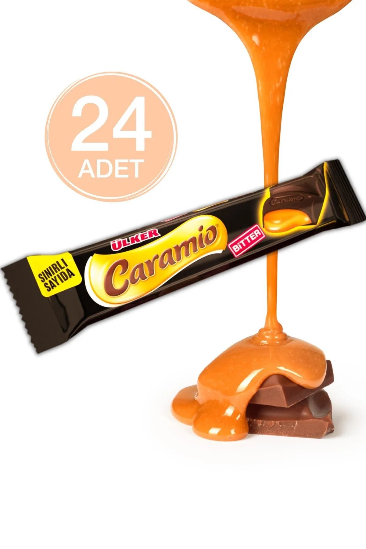 Ülker Caramio Karamel Dolgulu Bitter Çikolata 32 Gr 24'lü