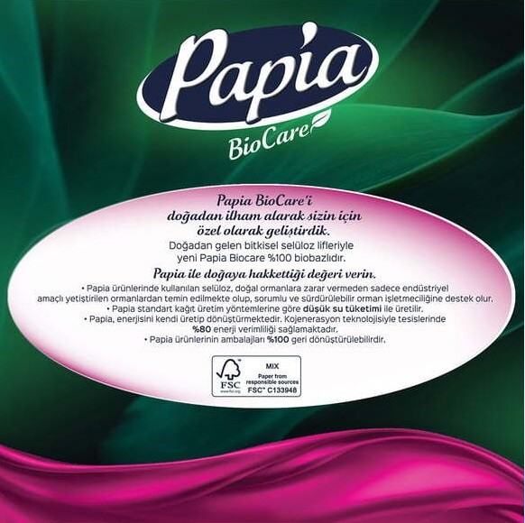 Papia Bio Care 3 Katlı Kağıt Havlu 8'li