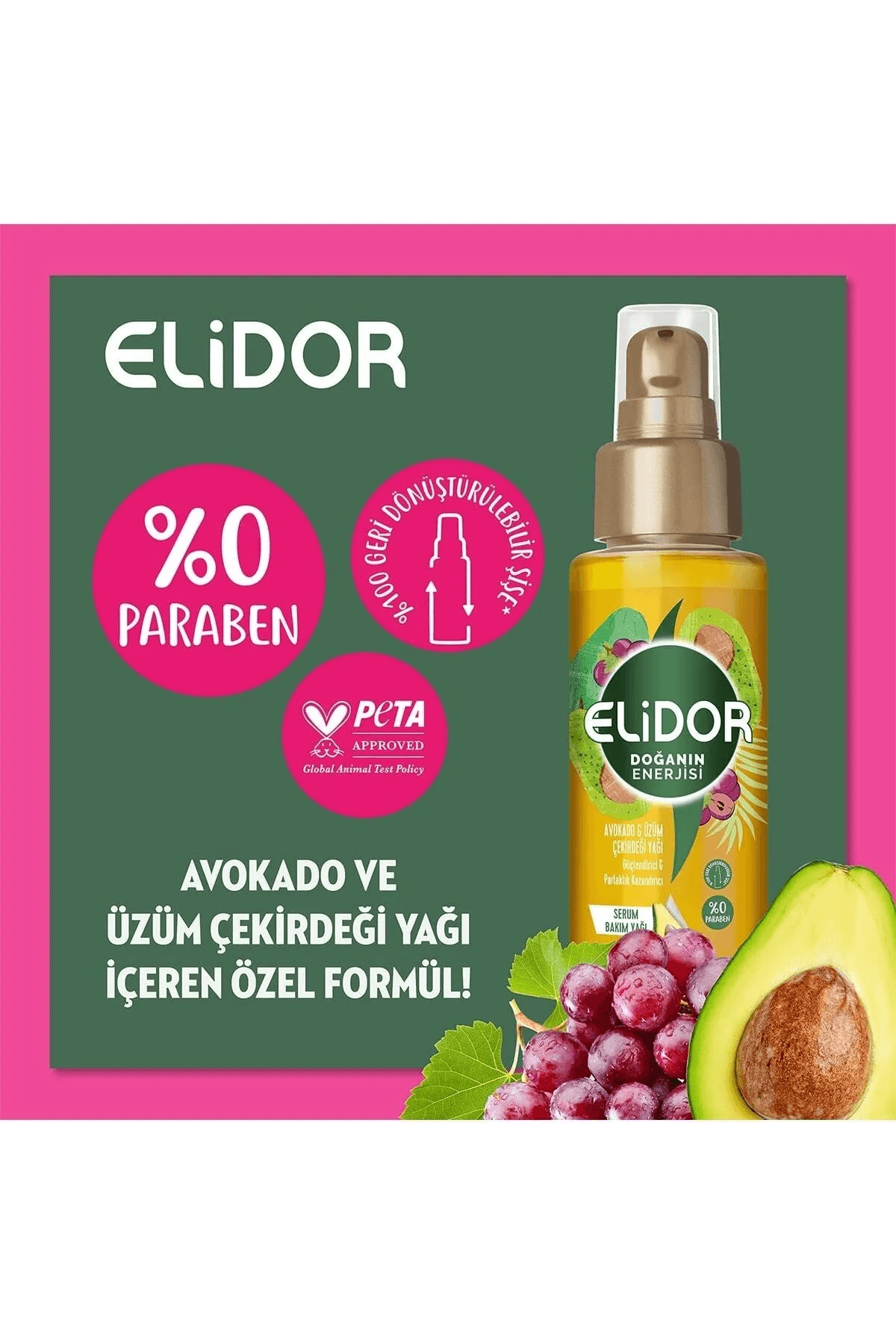 Elidor Doğanın Enerjisi Serum Bakım Yağı 80 Ml