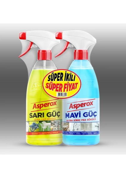 Asperox Sarı Güç+Mavi Güç 2'li Set 1000 Ml*2