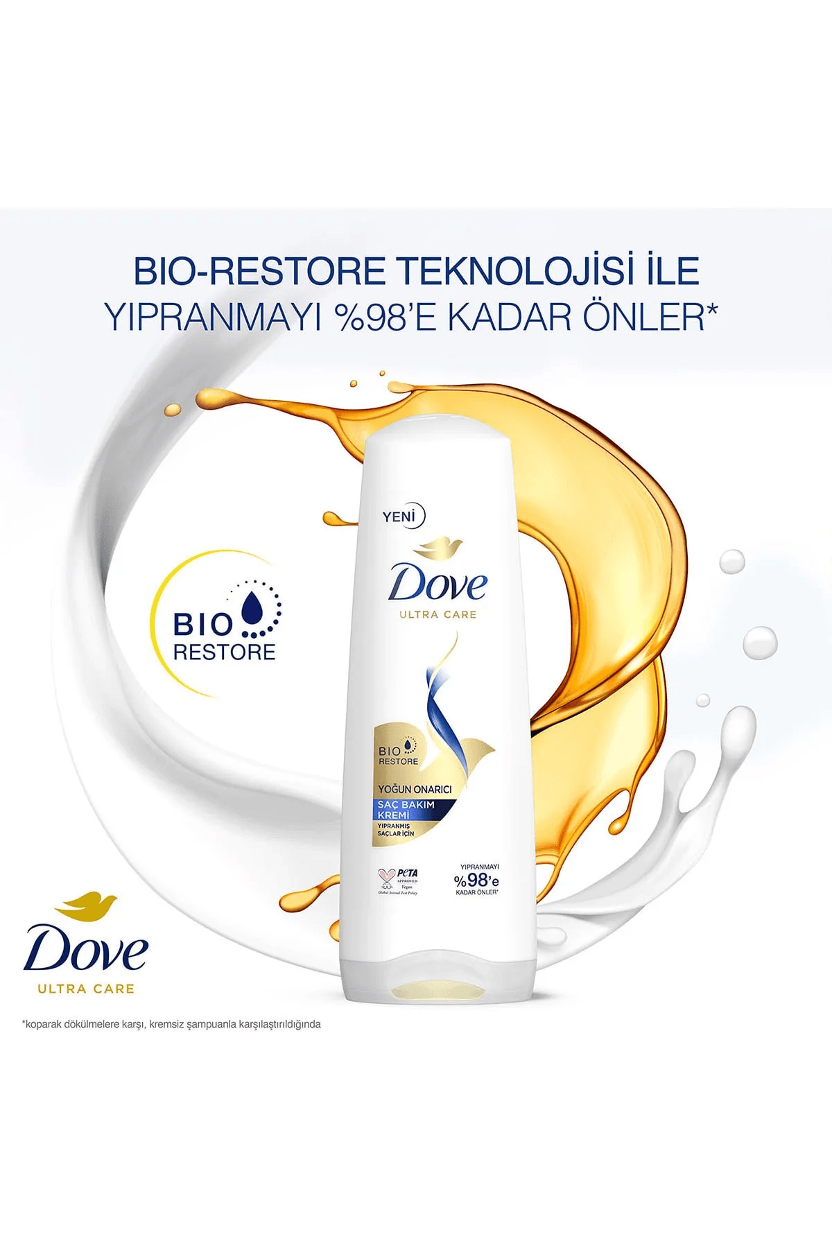 Dove Ultra Care Bıo Restore Yoğun Onarıcı Saç Bakım Kremi Yıpranmış Saçlar İçin 350 Ml