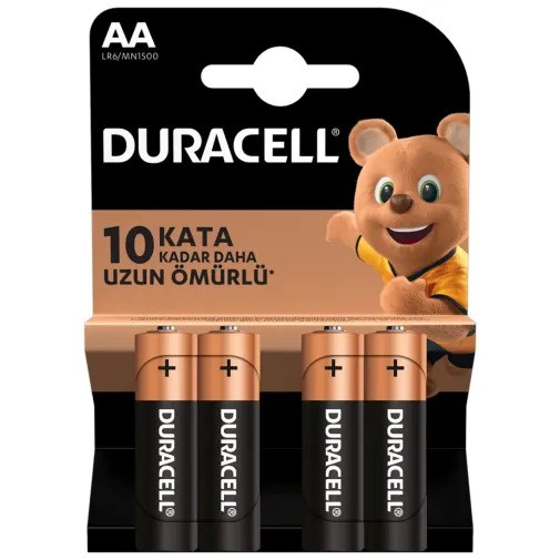 Duracell Alkalin AA Kalem Pil(LR6/MN1500) 4'lü Paket