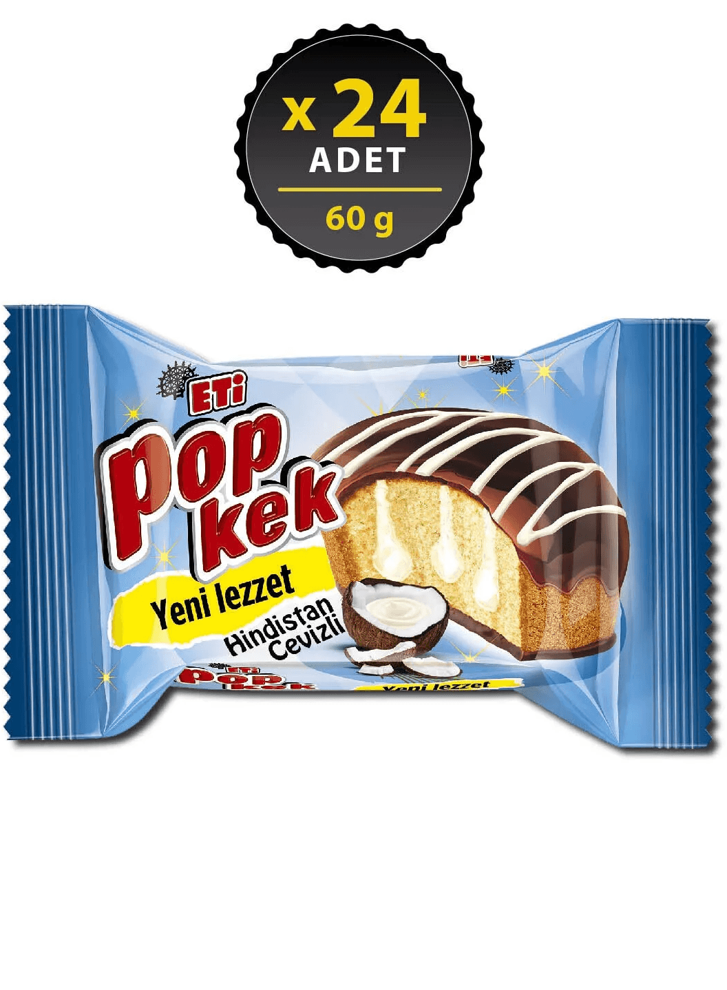 Eti Popkek Hindistan Cevizli 60 Gr 24 Adet