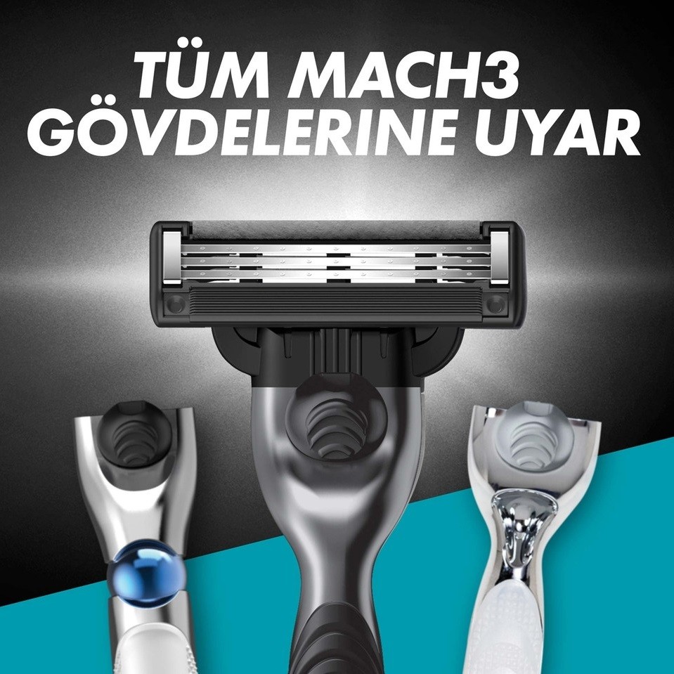 Gillette Mach3 Charcoal Yedek Tıraş Bıçağı 2 Adet