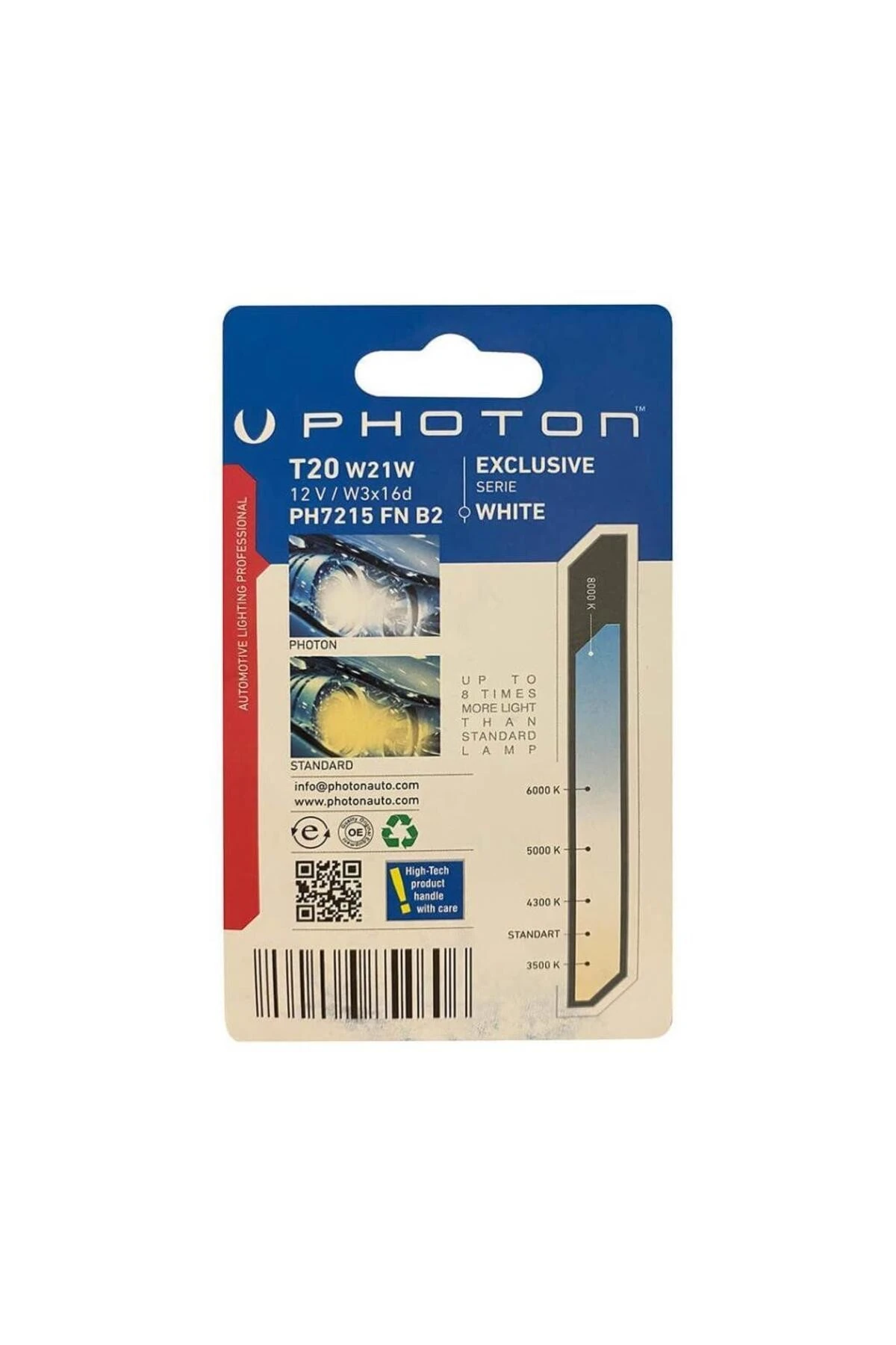 Photon T20 Park Gündüz Far Led Ampulü  W21w Fanlı Beyaz