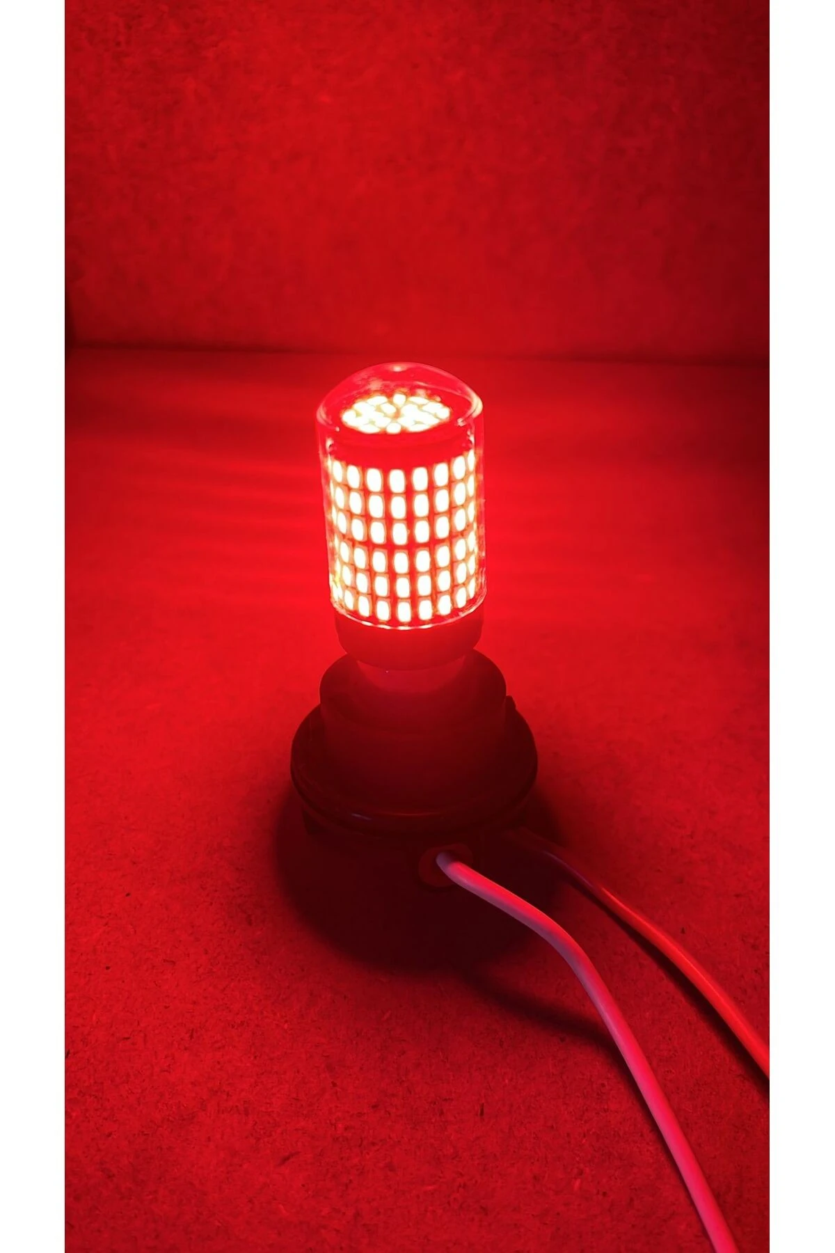 93 Çift duy P21w Led Fren Stop Ampulü Kırmızı 144 ledli 2 adet