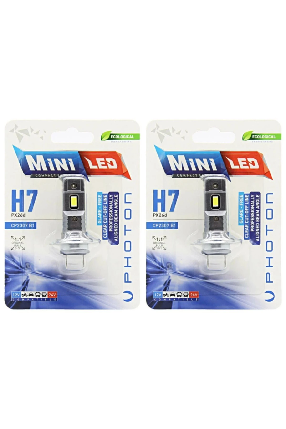 Photon H7 Mini Fansız Led Far Ampulü 2 li Set