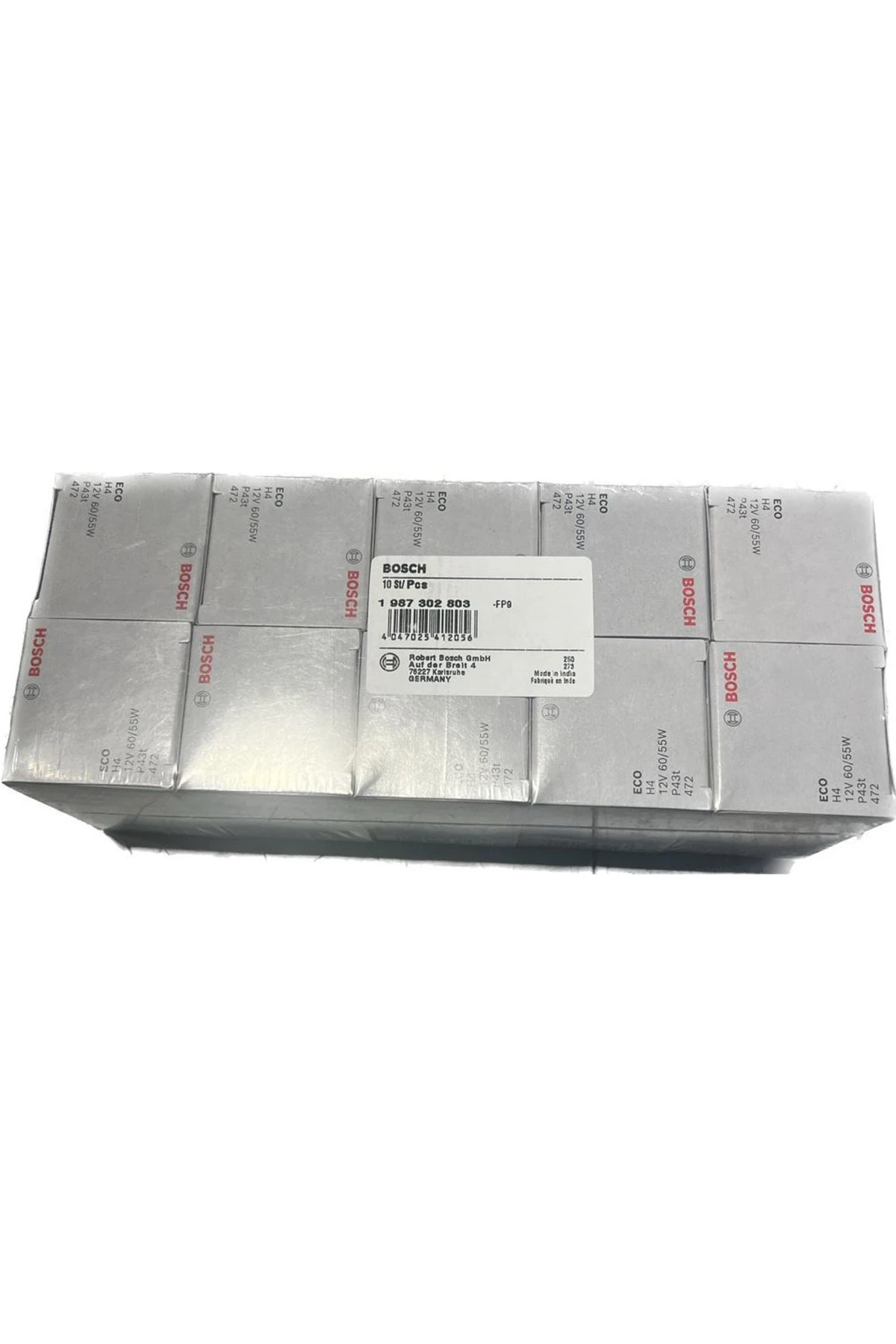 H4 12V 60/55W P43T Tırnaklı Ampul 10 Adet Bosch 1987302803