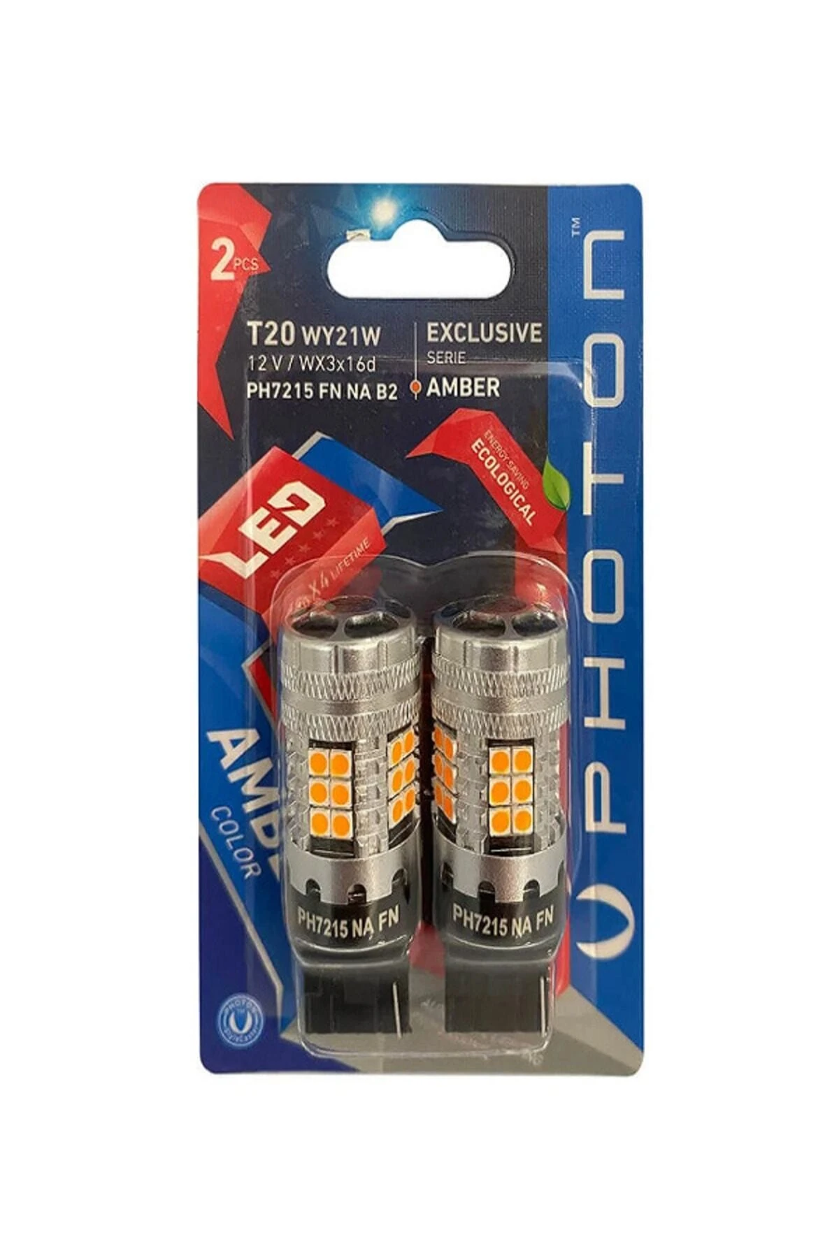 Photon T20 Park Gündüz Far Led Ampulü  W21w Fanlı Turuncu 