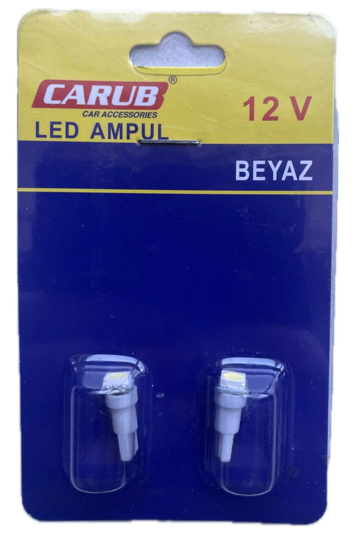 T5 Mini Dipsiz Led Ampul 12V 1.2W Beyaz Torpido Göğüs Led Ampulü