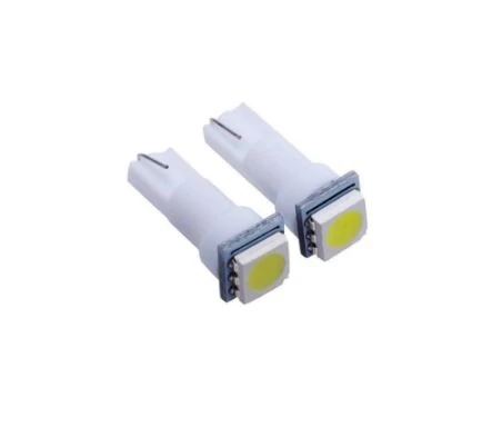 T5 Mini Dipsiz Led Ampul 12V 1.2W Beyaz Torpido Göğüs Led Ampulü