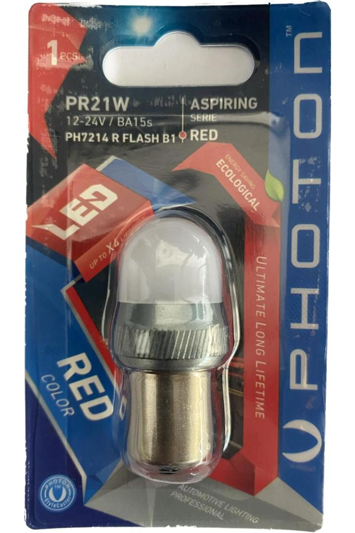 Photon P21/5W Tek Duy Kırmızı Flash 1 Adet