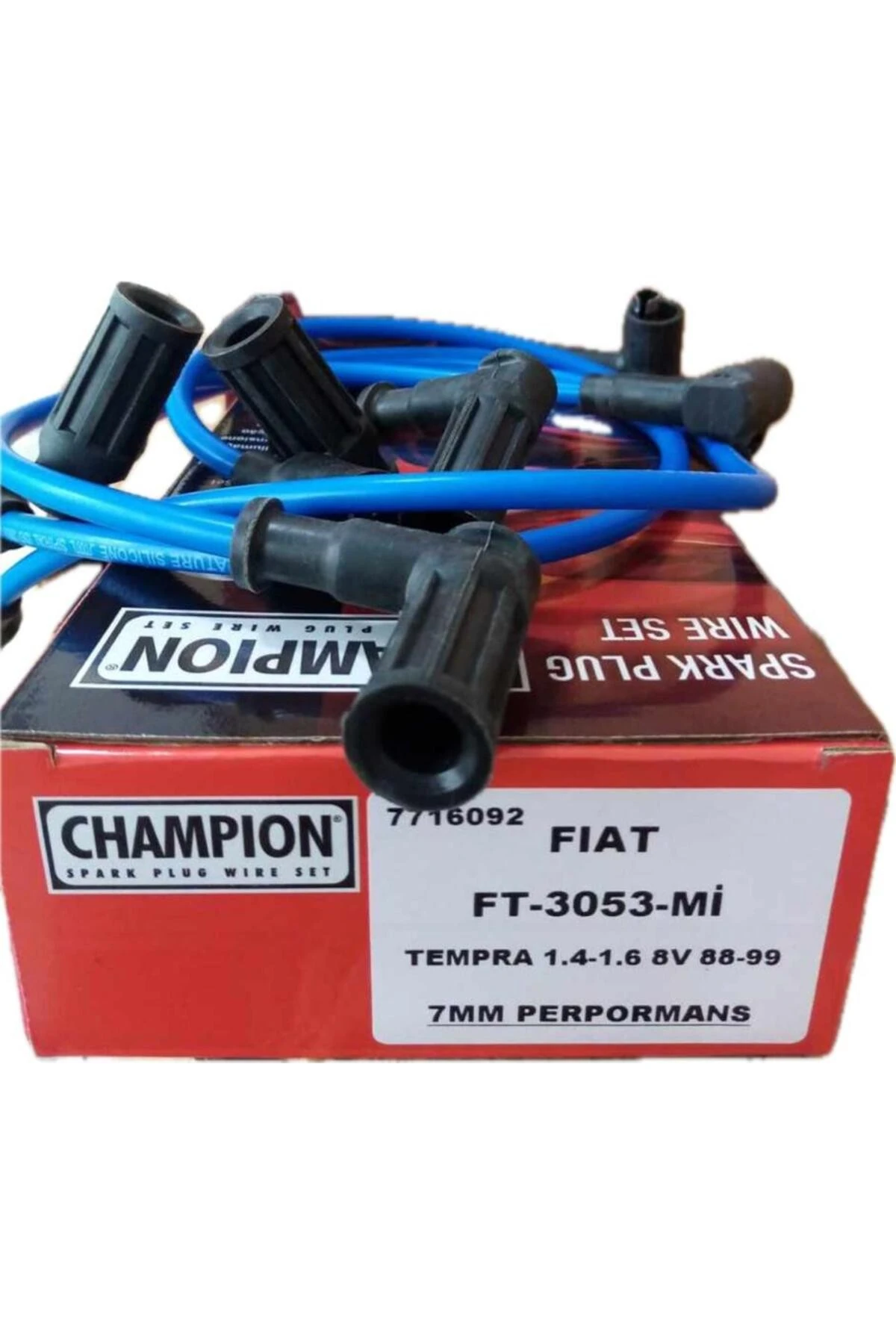Tempra Tıpo 1.4 1.6 İe Performans Buji Kablosu Mavi 7mm Champıon 7716092