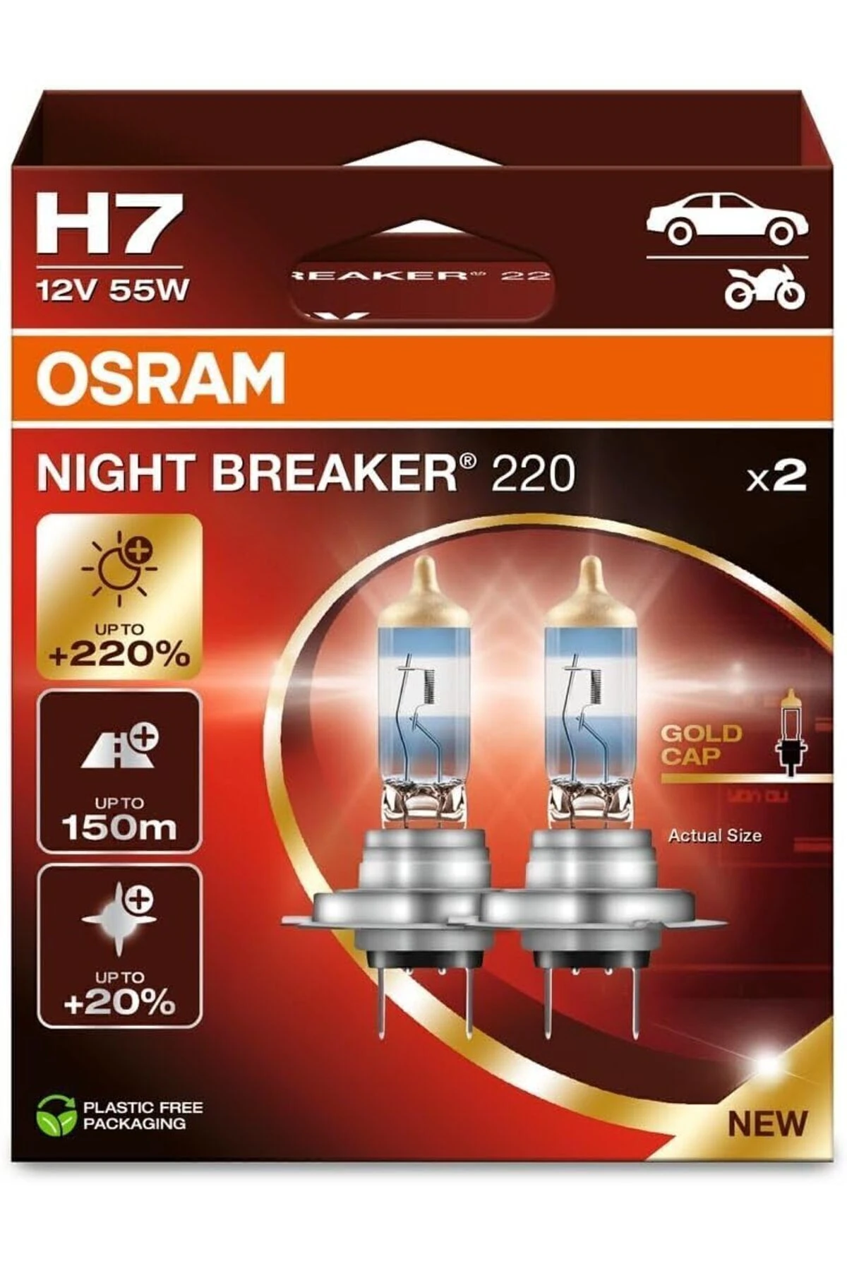 Osram H7 Night Breaker %220 Fazla Işık 1 Takım 2'li
