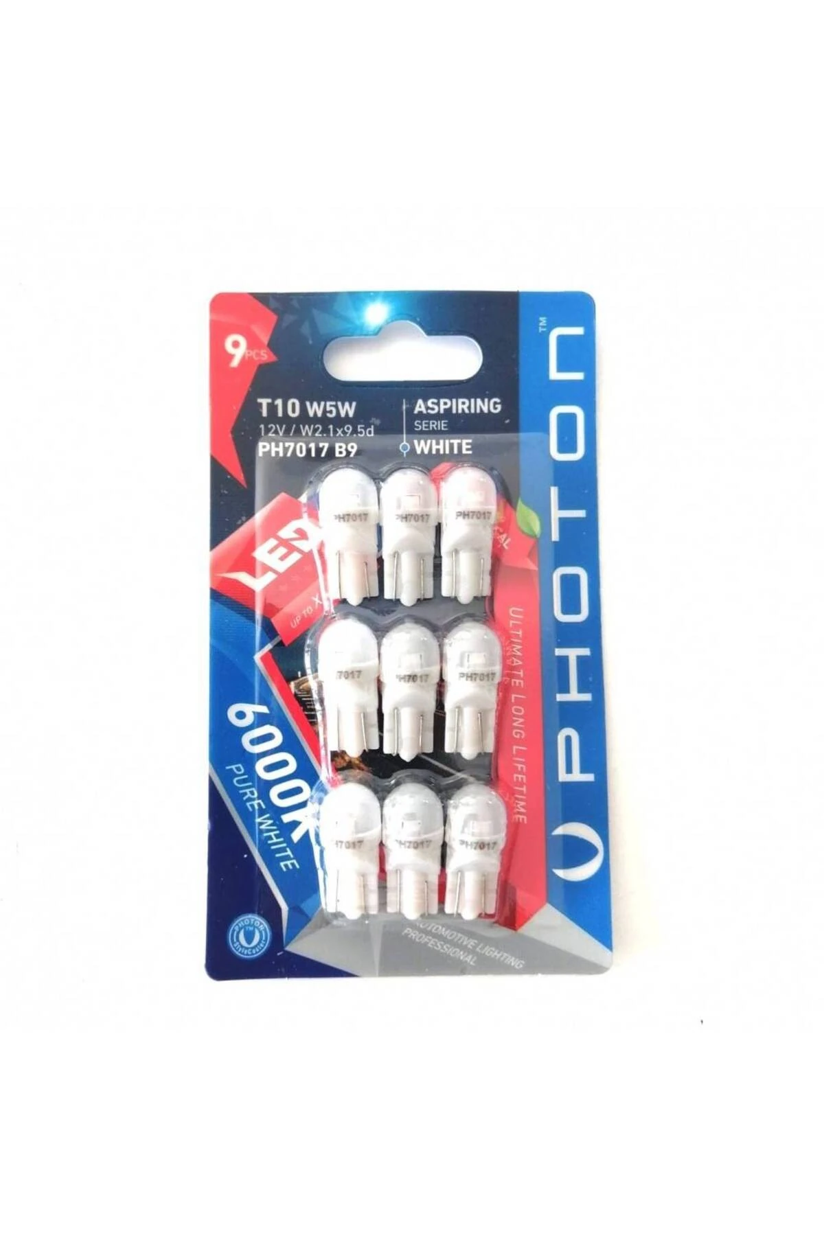 Photon T10 W5W Dipsiz Led Ampulü 9 Adet